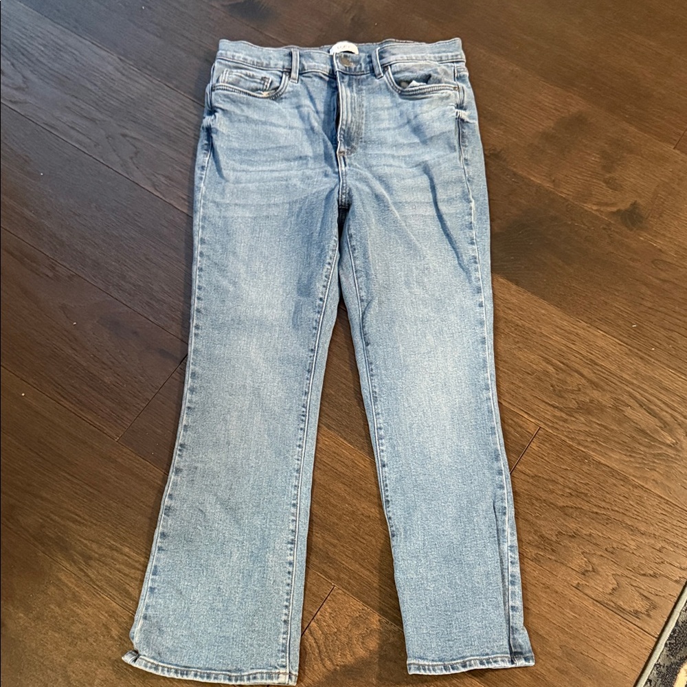 LOFT High Rise Flare Crop Jeans